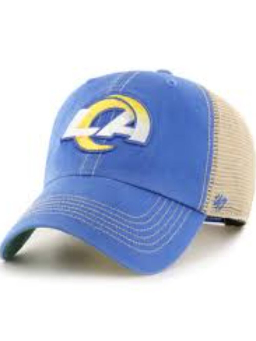 Men S 47 Royal/Natural Los Angeles Rams Flagship Logo MVP Snapback Hat
